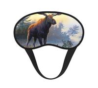 Animal Northern Elch Print Schlafmaske, Augenschlafmaske für Frauen und Männer für totale Dunkelheit, reduziert geschwollene Augenmaske