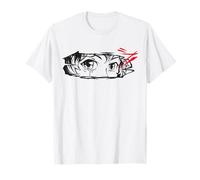 Anime Augen T-Shirt von Anime Japan Kultur Geschenke & Motive by LEITMOTIF für Anime und Manga Fans, Damen, Weiß, S, Kurzarm, Polyester 100%