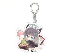 Anime Blue Archives Schlüsselanhänger Manga Figur Hina Cosplay Zubehör Schlüsselbund Blue Archives Acryl Anhänger Keychain Set (1)