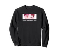 Anime-Cartoon-Design mit Schrift und japanischem Mädchen Sweatshirt