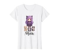 Anime Katze Mädchen Kawaii Look süßes Meow Outfit T-Shirt