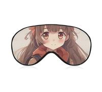 Anime Little Girl Augenmaske, Seitenschlafmaske, leichte Augenbinde, Schlafmaske, Nasenpolster und Gummiband für Kinder, Frauen und Männer
