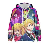 Anime Oshi no Ko Hoodie Hoshino Ai/Hoshino Rubi Cartoon Printed Pullover Hoodie Casual Long Sleeve Sweatshirt Frühling und Herbst Tops Kleidung für Frauen