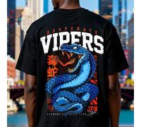 Anime-style Desperate Vipers Snake Design 100 percent cotton loose fit graphic tee anime shirts men's clothing summer outfits t shirt men street wear