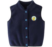 ANIMQUE Baby Kleinkind Polarfleece Westen Kinder Jacke Junge Mädchen Baumwoll Ärmellose Kinderweste Frühling Herbst Strickjacke Oberteil mit Cartoon Muster