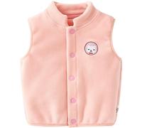 ANIMQUE Baby Kleinkind Polarfleece Westen Kinder Jacke Junge Mädchen Baumwoll Ärmellose Kinderweste Frühling Herbst Strickjacke Oberteil mit Cartoon Muster