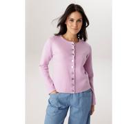 Strickjacke ANISTON SELECTED, Damen, Gr. 38, rose, Strick, Obermaterial: 50% Viskose, 26% Polyamid, 24% Polyester, unifarben, lässig geschnitten kurz, Rundhals, Strickjacken Strickjacke, mit Rollkante