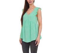 Aniston CASUAL Damen Bluse-Top schicke Sommer-Bluse mit V-Ausschnitt 57166816 Grün 38