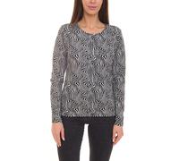 Aniston CASUAL Damen Langarm-Bluse stylische Damen Bluse mit Allover-Muster 56117949 Schwarz/Weiß 34