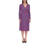 Aniston CASUAL Damen Midi-Kleid Wickel-Kleid mit Blumenmuster Langarm 78981955 Rot/Bunt 34