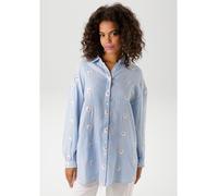 Aniston Hemd in Hellblau - Größe 42 | Damen Blusen