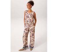 Schlupfhose ANISTON CASUAL, Damen, Gr. 36, N-Gr, hellbeige, marine, bordeaux, sand, hellblau, grau, hellbraun, Web, Obermaterial: 100% Viskose, Paisley, bedruckt, gemustert, weit bodenlang, Hosen Schl