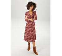 Jerseykleid ANISTON CASUAL, Damen, Gr. 40, N-Gr, rot (bordeaux, wollweiß, fuchsia,, zimt, helloliv, schwarz), Single Jersey, Obermaterial: 95% Viskose, 5% Elasthan, bedruckt, gemustert, figurbetont kn