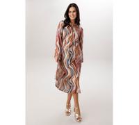 Midikleid ANISTON SELECTED, Damen, Gr. 46, N-Gr, beige, hellblau, camel, terra, rauchblau, rotbraun, Mesh, Obermaterial: 95% Polyester, 5% Elasthan. Futter: 95% Viskose, 5% Elasthan, bedruckt, gemuste