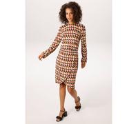 Jerseykleid ANISTON CASUAL, Damen, Gr. 36, N-Gr, bunt (hellgrün, hellblau, rosa, schwarz, braun, orange), Single Jersey, Obermaterial: 95% Viskose, 5% Elasthan, bedruckt, gemustert, figurumspielend kn