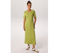 Maxikleid ANISTON CASUAL, Damen, Gr. 44, N-Gr, moosgrün, Jersey, Obermaterial: 47% Polyester, 47% Viskose, 6% Elasthan, unifarben, figurumspielend knöchelfrei, Rundhals, Kleider Maxikleid, mit Seitens