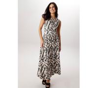 Sommerkleid ANISTON SELECTED, Damen, Gr. 38, N-Gr, natur, beige, anthra, schwarz, camel, Jersey, Obermaterial: 95% Viskose, 5% Elasthan, bedruckt, gemustert, gestreift, figurumspielend wadenlang, Rund