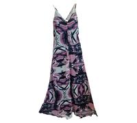 Aniston Maxikleid, Langes Sommerkleid mit V-Ausschnitt, Pink-Blau Gemustert