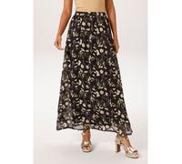 Maxirock ANISTON CASUAL, Damen, Gr. 36, schwarz, hellgrün, grün, wollweiß, gelb, türkis, orange, lavendel, rosa, Georgette, Obermaterial: 100% Polyester. Futter: 100% Polyester, bedruckt, geblümt, aus