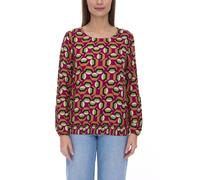 Aniston SELECTED Damen Blusen-Shirt Sommer-Bluse mit Gummizug 72981042 Rot/Bunt 36