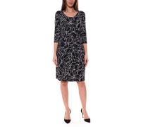 Aniston SELECTED Damen Mini-Kleid mit abstraktem Allover-Print Langarm-Kleid Schwarz/Weiß 38