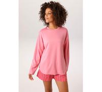 Sweatshirt ANISTON CASUAL, Damen, Gr. 42, rosa, Jersey, Obermaterial: 49% Modal, 46% Polyester, 5% Elasthan, unifarben, lässig geschnitten Po-bedeckend, Rundhals, Sweatshirts Sweatshirt, in trendiger 