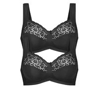 Anita 2er Pack Entlastungs BH ohne Bügel Havanna 5813 Gr. 105F in Schwarz