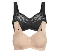 Anita 2er Pack Entlastungs BH ohne Bügel Havanna 5813 Gr. 115D in Desert-Schwarz