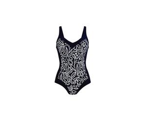 ANITA Damen Badeanzug Flower Dots Sidonia dunkelblau | 46C