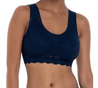 Anita Bralette Essential Lace – vorgeformt, herausnehmbare Schale, mit Spitze – Gr. L Maritim Blau