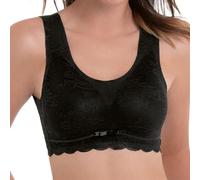 Anita Bralette Essential Lace - bügellos, mit Schale, florale Spitze, Schwarz L