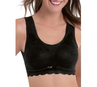 Anita Bralette Essential Lace – bügellos mit Schale, florale Spitze – Schwarz XL