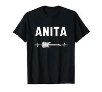Anita Gitarre Herzschlag Gitarrist Retro Vintage Preisgünstiges Grafik-T-Shirt
