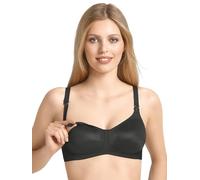 Anita Maternity Damen Bügelloser Schwangerschafts-BH Still - BH Basic 5037, Einfarbig, Gr. 80B, Schwarz (Schwarz 001)