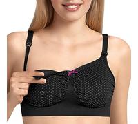 Anita Maternity Damen Schwangerschafts-BH Seamless Still-Bustier, Gepunktet, Gr. 36 (Herstellergröße: S), Schwarz