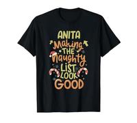 Anita Naughty List Funny Christmas Anita Name Personalisiert Preisgünstiges Grafik-T-Shirt
