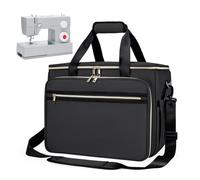 Anitor Nähmaschinen-Tragetasche mit abnehmbarer Bodenpolsterung, Nähmaschinentasche passend für die meisten Standard-Nähmaschinen und Aufbewahrung, Nähzubehör, für Singer, Brother, Janome, Schwarz