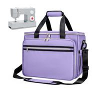 Anitor Nähmaschinen-Tragetasche mit Abnehmbarer Bodenpolsterung, Nähmaschinentasche passend für die meisten Standard-Nähmaschinen und Aufbewahrung, Nähzubehör, für Singer, Brother, Janome, Violett