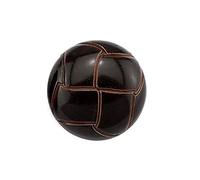 Anjing 10 Stück Kunststoff-Knöpfe rund Kunstleder Muster für Anzug, Kleid, Mantel, Verzierung, 15 mm, Schwarz, Coffee, 15 mm