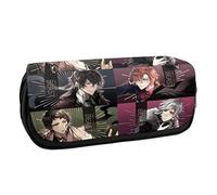 Anjinguang Federmäppchen-Aufkleber für Jungen und Mädchen, Bungo Stray Dogs, 100 Stück, Dazai, Osamu, Nakahara, Chuuya, Anime, Schreibwaren, Schüler-Stifttasche, Typ 16, 20*9*6.5cm