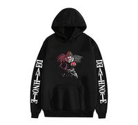 Anjinguang Unisex Death Note Hoodie Light Yagami/Misa Amane Anime Cosplay Hoodies Schwarz Casual Sweatshirt Kostüm für Erwachsene Kinder Pullover mit Kapuze Lange Ärmel Sweatshirt
