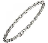 Ankerarmband 585 Gold Weißgold diamantiert 21 cm Armband Weißgoldarmband