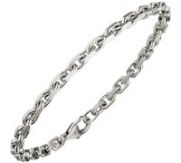 Ankerarmband 585 Gold Weißgold diamantiert 21 cm Armband Weißgoldarmband