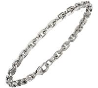 Ankerarmband 585 Gold Weißgold diamantiert 21 cm Armband Weißgoldarmband