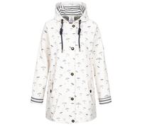 Ankerglut Damen Friesennerz Regenmantel Kapuze Gefüttert Wasserdicht Wetterfest Übergangsjacke #Ankerglutbucht Regenjacke, Weiß, 52