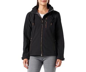 Ankerglut Damen Ankerglutfreude Women's Jacket With Removable Hood Lined Transition Jacket Windbreaker Softshelljacke, Schwarz, 38 EU