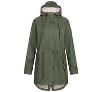 Ankerglut Damen Friesennerz Regenmantel Kapuze Wasserdicht Wetterfest Windbreaker Übergangsjacke #ankerglutliebe Regenjacke, Olive, 46