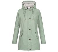 Ankerglut Damen Friesennerz Regenmantel Kapuze Gefüttert Wasserdicht Wetterfest Übergangsjacke #ankerglutnebel Regenjacke, Slate, 42