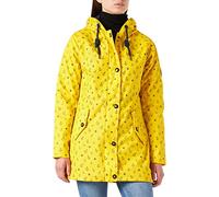 Ankerglut Damen Friesennerz Regenmantel Kapuze Gefüttert Wasserdicht Wetterfest Übergangsjacke #ankerglutwolke Regenjacke, Yellow, 46