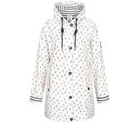 Ankerglut Damen Friesennerz Regenmantel Kapuze Wasserdicht Wetterfest Windbreaker Übergangsjacke #ankerglutzauber Regenjacke, White, 50